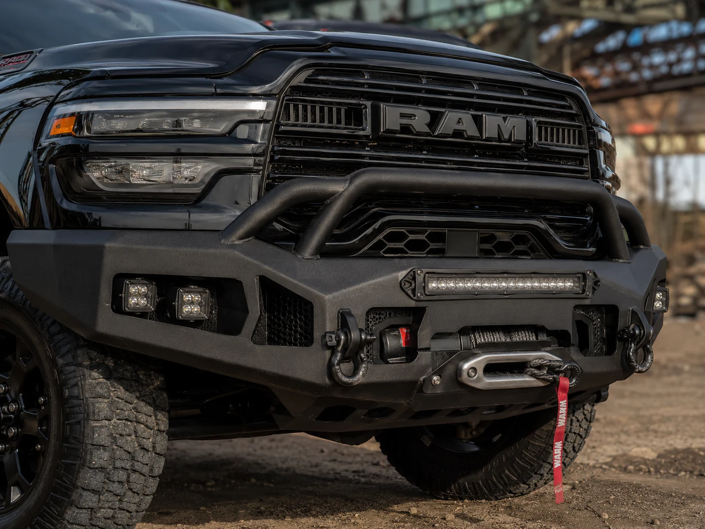 Front bumper with winch