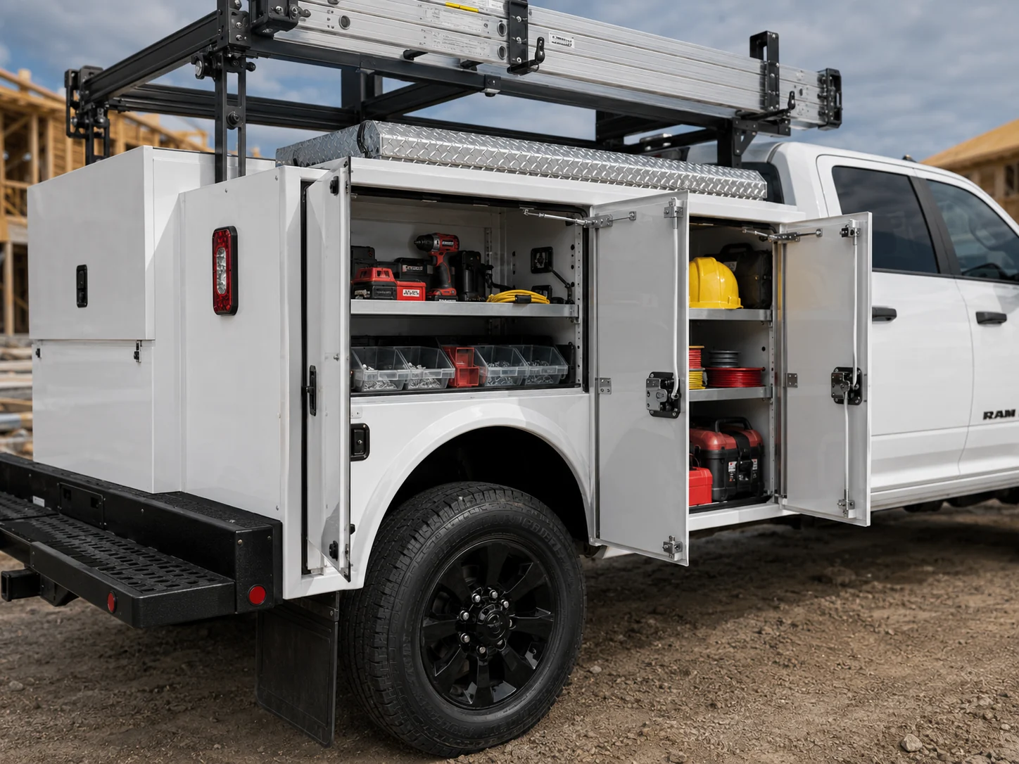 Side tool compartments